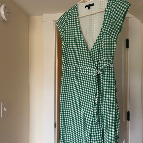 Green Gingham Wrap Dress - Picture 3 of 3